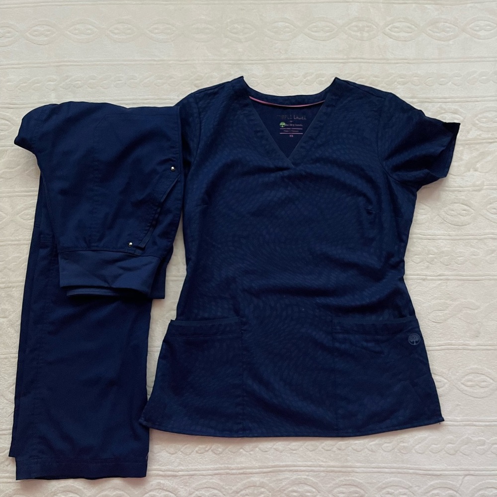 Purple Label- Navy Blue Scrub Set